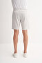 Slim Fit Tight-Fitting Skinny Leg Short Knitted Shorts - 4