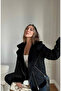 Black Faux Fur Lined Jacket - 5