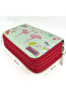 Glittery Sparkling Swan Flamingo Pencil Case Vegan Leather Pencil Case Three Compartment Pen Holder - Pink - 5