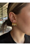Women's Special Series Three Curved Non-Tarnish Imported Earrings - 3