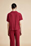 Solid Buttoned Half-Sleeve Top - 5