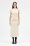 2317 Rochie Zero Sleeve cu șnururi laterale Stone - 3