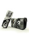 Pencil Case Black-White Team Football Organizer Pencilcase Vegan Leather Three Compartments Pen Holder - 2