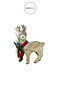 Christmas Ornament Red Scarf Gold Antlered Deer 42 cm - 2