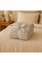 Jacquard Sherpa Blanket – Double (200x220 cm) – Geometric Embossed, Grey - 2