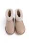 Women's Fur Lined Waterproof Bitter Brown Rain Boots - 3