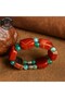 Agate Two Row Protection from Evil Eye, Stress Shield Premium Bracelet - 7