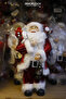 Striped Velvet Santa Claus Red 30 cm - 2