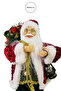 Santa Claus in Red Sequin Jacket with Lantern 30 cm - 5