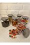 Set of 6 500 ml Vacuum Spice Jars with Metal Lids - Storage Container - Jar - Labeled - 4