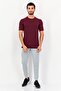 Men Sportswear Fit Short Sleeves Training T-Shirt, Maroon - 3