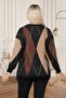 Brown-Black Crew Neck Diamond Pattern Women's Knitwear Sweater - 4