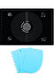 Set of 2 Black 45x65 cm Silicone Dough Rolling Mat and Dough Shaping Set of 3