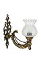 SINGLE AGED CADENA SCONCE WITH MATTE WHITE COLOR GLASS - 3