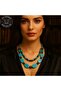 Turquoise Oud Tree Anxiety Relief, Chakra Balancing and Peace Necklace - 7