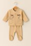 Unisex Beige Happy Together Embroidered 5-Piece Hospital Release Set - 3