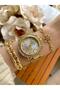 Gold Color Metal Strap Women's Wristwatch & With Bracelets