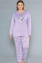 Plus Size Oversized Viscose Long Sleeve Seasonal Pajama Set B09-154 - 3