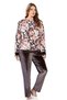 Plus Size Oversized Velvet Long Sleeve Pajama Set B89-68 - 4