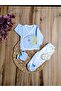 100% Cotton Baby Boy Hospital Release 5-Piece Set - Blue & Embroidered Newborn Set - Gift - 3