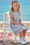 Girl's Gray Dress Salmon Buckle Suit 0010 - 2