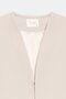 Stone Women's V-Neck Agraf Closure Relaxed Fit Pocketed Woven Long Vest - 3