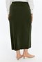 Apsen Women's Khaki Elastic Waist Seasonal Slit Detailed Office Skirt 1903-90 - 7