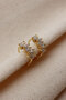 White Baguette Stone Gold Color Hoop Earrings