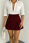 High Waist Comfortable Fabric Shorts Skirt
