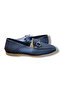 Navy Blue Genuine Leather Women's Loafer - 3