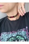 Necklace Choker Choker Necklace Handmade Black Red Gold Women's Necklace - 5