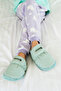 Soft Furry Flexible Lightweight Durable Mint Green Children's Plush Home - Nursery Shoes - 5