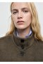 Wool Blend Jacket with Pockets - 6