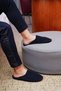 Baklava Pattern Parachute Fabric Non-Slip Memory Sole Lightweight and Durable Navy Blue Men's House Slippers - 3