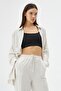 Stone Linen Shirt Harem Pants Two-Piece Set - 6