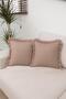 Ruffled Beige Throw Pillow Cover Decorative Bohemian Soft Sofa Back Cushion Gift Christmas 45X45