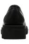 Women's Vegan Leather Black Loafer - the Model Book of Calligraphy Design - 6