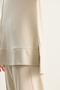 Light Beige Crew Neck Long Sleeve Top Ribbed Waist Elasticized Loose Pants Modal Set 9401 60283624 - 6