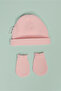 Newborn Hat & Gloves Set – 100% Cotton Combed Extra Soft Lightweight Anti-Sweat, 0-6 Months Unisex