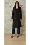 Bondit Women's Trench Coat with Fabric Belt and Buttoned Pockets