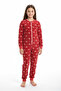 Unisex Zippered Children's Jumpsuit-Red - 6