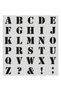 Stencil Letter Painting Template X011 Letter Height 2 cm - 2