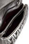 Women's Faux Leather Metallic Shoulder Bag - 5