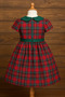 Custom Design Red-Green Plaid Fabric New Year Dress, Evening Dress - 3