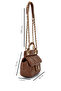 Women's Faux Leather Camel Shoulder Bag - 2