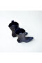 Black Genuine Leather Half Zippered Inside Mid-Heeled Women's Boots - 4