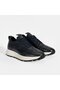 Men's Navy Blue Lace-Up Leather Sports Shoes
