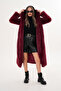 Full Length Hooded Feather Coat - 4