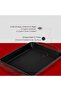 صينية شواء مستطيلة الشكل من الحديد الزهر، مقاس 26x32 سم، بمقبضين مزدوجين - أحمر كلاريت - 6