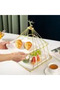 Fruit tray, two-tiered, white